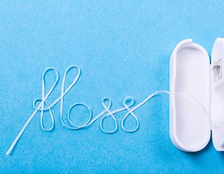 Floss spells “floss” in cursive